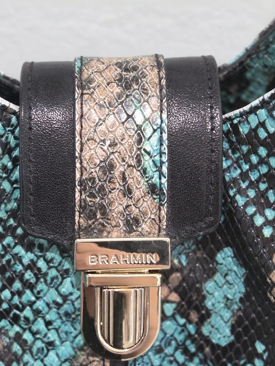 Brahmin Celia Bird of Paradise Frontera Snake Embossed Leather Satchel & Wallet - Picture 11 of 16